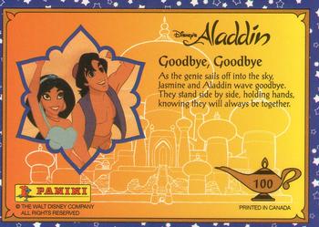 1993 Panini Aladdin #100 Goodbye, Goodbye Back