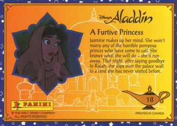 1993 Panini Aladdin #18 A Furtive Princess Back