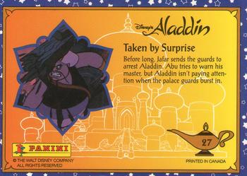 1993 Panini Aladdin #27 Taken by Surprise Back