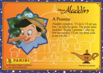 1993 Panini Aladdin #52 A Promise Back