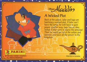 1993 Panini Aladdin #56 A Wicked Plot Back