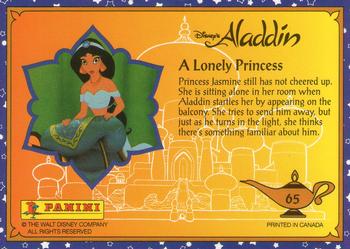 1993 Panini Aladdin #65 A Lonely Princess Back