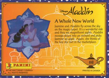 1993 Panini Aladdin #68 A Whole New World Back