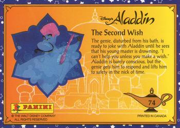 1993 Panini Aladdin #74 The Second Wish Back