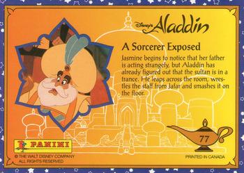 1993 Panini Aladdin #77 A Sorcerer Exposed Back