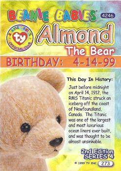 1999 Ty Beanie Babies IV #273 Almond Back