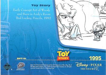 2004 Upper Deck Disney Pixar Treasures #DPT-91 Woody & Buzz in Andy's Room Back
