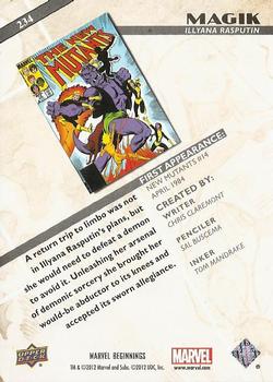 2012 Upper Deck Marvel Beginnings S2 #234 Magik Back