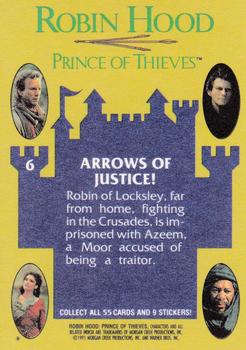 1991 Topps Robin Hood: Prince of Thieves (55) #6 Arrows of Justice! Back