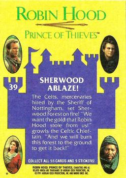 1991 Topps Robin Hood: Prince of Thieves (55) #39 Sherwood Ablaze! Back