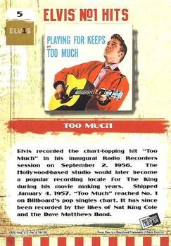 2008 Press Pass Elvis the Music #5 Too Much Back