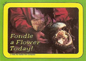 1986 Topps Little Shop of Horrors #33 Fondle a Flower Today! / Puzzle Front