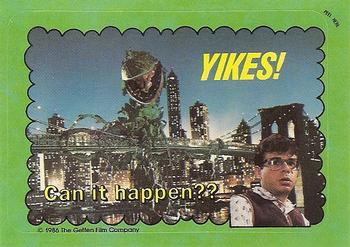 1986 Topps Little Shop of Horrors #9 Yikes! / In no time at all, Audrey II Front