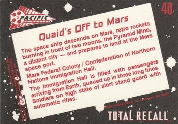 1990 Pacific Total Recall #40 Mars Space Port Back