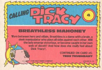 1990 O-Pee-Chee Dick Tracy Movie #4 Breathless Mahoney Back