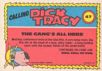 1990 O-Pee-Chee Dick Tracy Movie #47 The Gang's All Here Back