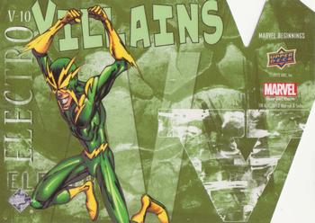 2012 Upper Deck Marvel Beginnings S3 - Villains Die Cut #V10 Electro Back