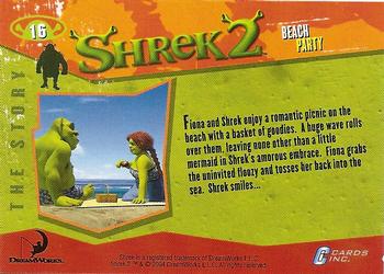 2004 Cards Inc. Shrek Movie 2 #16 Beach Party Back
