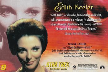 2000 Rittenhouse The Women of Star Trek in Motion #9 Edith Keeler Back