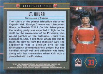 2001 Rittenhouse Star Trek 35th Anniversary HoloFEX #33 Uhura Back