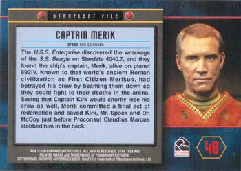 2001 Rittenhouse Star Trek 35th Anniversary HoloFEX #48 Captain Merik Back