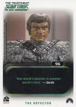 2005 Rittenhouse The Quotable Star Trek: The Next Generation #96 The Wounded Back