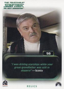 2005 Rittenhouse The Quotable Star Trek: The Next Generation #98 Heart of Glory Back