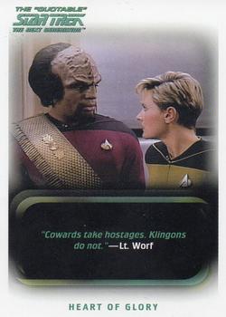 2005 Rittenhouse The Quotable Star Trek: The Next Generation #98 Heart of Glory Front