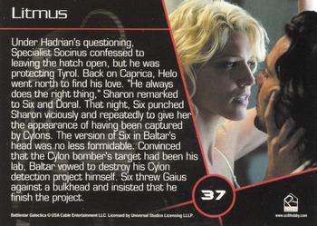 2006 Rittenhouse Battlestar Galactica Season One #37 Under Hadrian's questioning, Specialist Socinu Back