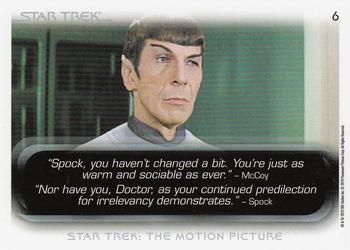 2010 Rittenhouse The Quotable Star Trek Movies #6 James T. Kirk / Leonard McCoy / Spock Back