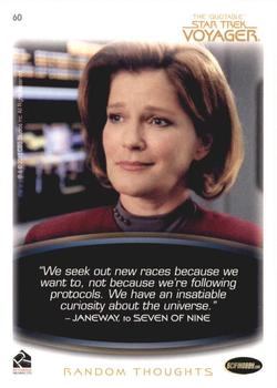 2012 Rittenhouse The Quotable Star Trek Voyager #60 Janeway, to Paris: Random Thoughts Back