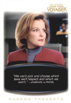 2012 Rittenhouse The Quotable Star Trek Voyager #60 Janeway, to Paris: Random Thoughts Front