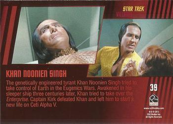 2013 Rittenhouse Star Trek The Original Series Heroes and Villains #39 Khan Noonien Singh Back
