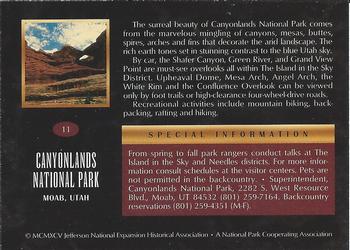 1995 National Parks Collection 1st Edition #11 Canyonlands National Park Back