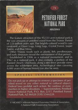 1995 National Parks Collection 1st Edition #74 Petrified Forest Back