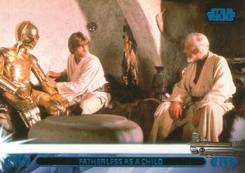 2013 Topps Star Wars: Jedi Legacy - Blue Foil #2L Fatherless as a child / Didn't know the truth about his Father Front