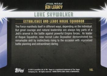 2013 Topps Star Wars: Jedi Legacy - Magenta Foil #16L Pilot Squad Leader / Establishes and Leads Rogue Squadron Back