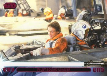2013 Topps Star Wars: Jedi Legacy - Magenta Foil #16L Pilot Squad Leader / Establishes and Leads Rogue Squadron Front