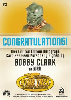 2005 Rittenhouse Star Trek: The Original Series: Art and Images - Autographs #A13 Bobby Clark Back