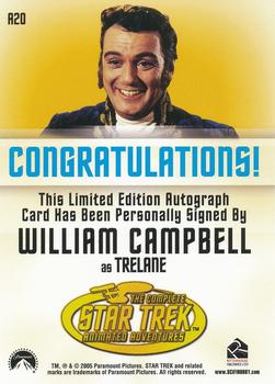 2005 Rittenhouse Star Trek: The Original Series: Art and Images - Autographs #A20 William Campbell Back