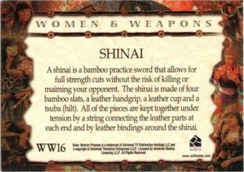 2007 Rittenhouse Xena Dangerous Liasons - Women and Weapons #WW16 Shinai Back