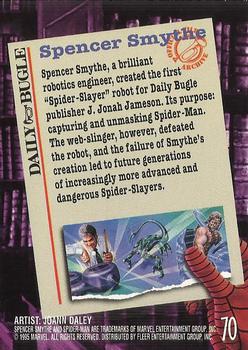 1995 Fleer Ultra Spider-Man - Gold Foil Signature Series #70 Spencer Smythe Back