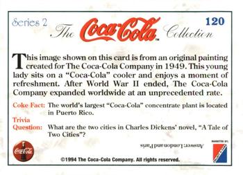 1994 Collect-A-Card Coca-Cola Collection Series 2 #120 Original art -1949 Back