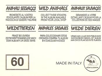 1994 Tougaroo Wild Animals Stickers #60 Chinese Silver Pheasant Back