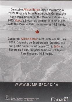 2013 RCMP Musical Ride #NNO Allison Barker Back