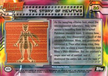 1999 Topps Pokemon the First Movie #24 The Story of Mewtwo Back