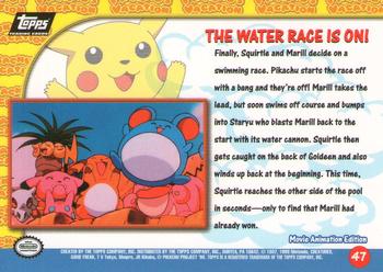 1999 Topps Pokemon the First Movie #47 The Water Race Is On! Back