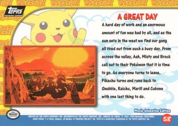 1999 Topps Pokemon the First Movie #58 A Great Day Back