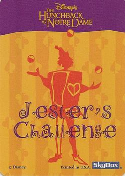 1996 SkyBox Hunchback of Notre Dame - Jesters Challenge Cards (Hobby Only) #NNO Clopin - While counting to 10 Back
