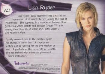 2004 Inkworks Andromeda Reign of the Commonwealth - Autographs #A2 Lisa Ryder Back